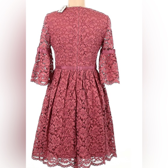 Gal Meets Glam Mauve Lace Josephine Dress - Picture 3 of 6